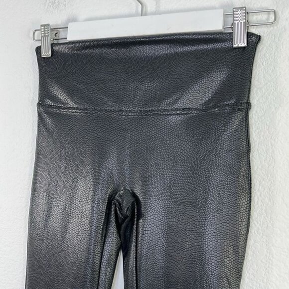 SPANX Pebble‎ Faux Leather Black leggings size Small 20186R - Picture 3 of 9